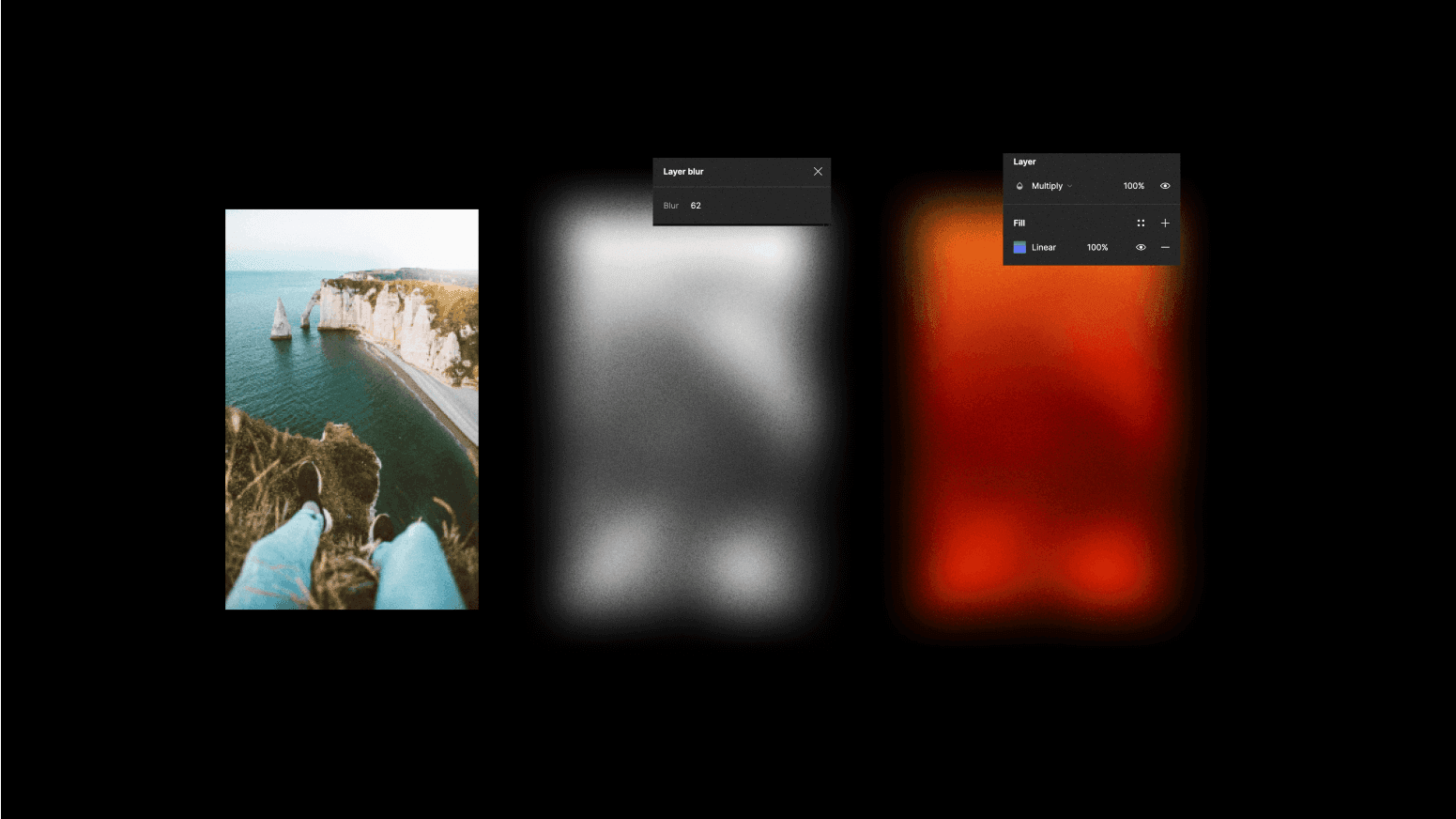 Layer blur in photos